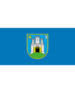 Flag: Zagreb, Croatia |  landscape flag | 1.35m² | 14.5sqft | 85x160cm | 35x60inch 