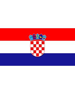 Flagge: XXXS Kroatien  |  Querformat Fahne | 0.135m² | 25x50cm 