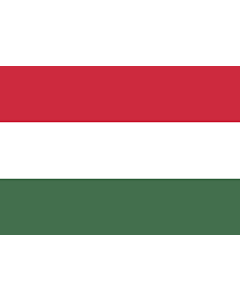 Bandera: Hungría |  bandera paisaje | 0.7m² | 70x100cm 