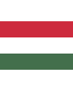 Bandera: Hungría |  bandera paisaje | 2.16m² | 120x180cm 