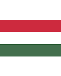 Bandera: Hungría |  bandera paisaje | 2.4m² | 120x200cm 