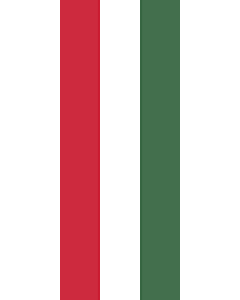 Bandera: Bandera vertical con potencia Hungría |  bandera vertical | 3.5m² | 300x120cm 
