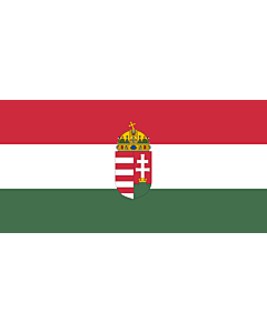 Bandiera: Ungheria |  bandiera paesaggio | 3.375m² | 130x260cm 