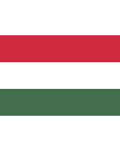 Drapeau: Civil Ensign of Hungary | Civil flag and civil and state ensign of Hungary | Oficiala civila naviga flago de Hungario | Magyarország polgári hajózási felségjelző lobogója |  drapeau paysage | 1.35m² | 90x150cm 