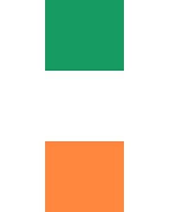 Bandera: Bandera vertical con manga cerrada para potencia Irlanda |  bandera vertical | 6m² | 400x150cm 
