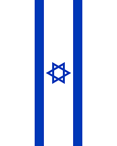 Bandera: Bandera vertical con potencia Israel |  bandera vertical | 3.5m² | 300x120cm 