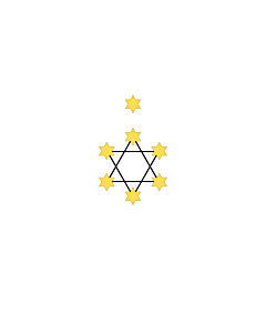 Flag: Theodor Herzl s idea for a zionist |  landscape flag | 1.35m² | 14.5sqft | 90x150cm | 3x5ft 