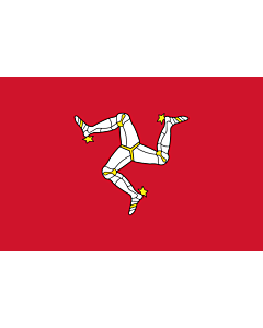 Flagge: XXL Insel Man  |  Querformat Fahne | 3.375m² | 150x225cm 