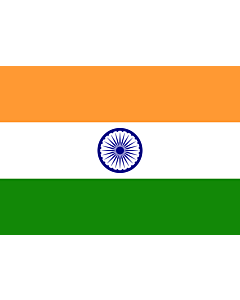 Flag: India |  landscape flag | 0.7m² | 7.5sqft | 70x100cm | 2x3ft 