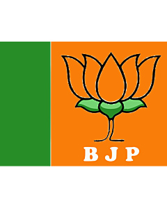 Bandera: BJP |  bandera paisaje | 0.06m² | 21x28cm 