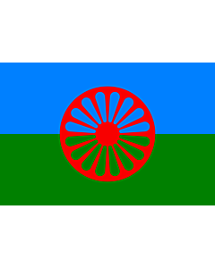 Flagge: XL Romani people | Romani people, made using these dimensions  |  Querformat Fahne | 2.16m² | 120x180cm 
