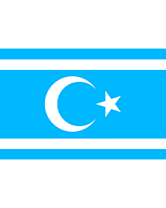 Flagge: Large Iraq Turkmen Front | Vectorized version of Flag of Iraq Turkmen Front  |  Querformat Fahne | 1.35m² | 90x150cm 