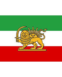 Bandera: Tricolour Iran 1886 |  bandera paisaje | 2.16m² | 130x170cm 