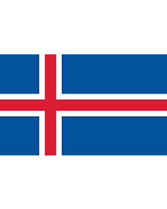 Flag: Iceland |  landscape flag | 1.35m² | 14.5sqft | 90x150cm | 3x5ft 