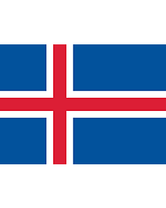 Bandera: Islandia |  bandera paisaje | 1.35m² | 100x140cm 