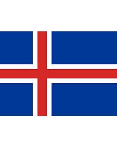 Indoor-Flag: Iceland 90x150cm