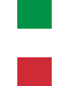 Drapeau: bannière drapau avec tunnel sans crochets Italie |  portrait flag | 3.5m² | 300x120cm 