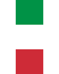 Vertical Hanging Swivel Crossbar Banner Flag: Italy |  portrait flag | 6m² | 64sqft | 400x150cm | 13x5ft 