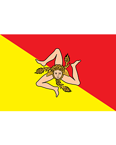 Bandera de Mesa: Sicilia 15x25cm
