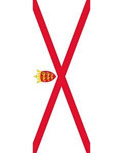Bandera: Bandera vertical con potencia Jersey |  bandera vertical | 6m² | 400x150cm 
