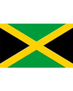 Flag: Jamaica |  landscape flag | 6.7m² | 72sqft | 200x335cm | 6x11ft 