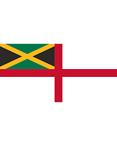 Flagge: Large Naval Ensign of Jamaica  |  Querformat Fahne | 1.35m² | 80x160cm 