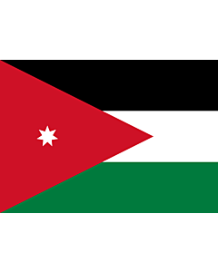 Bandiera: Giordania |  bandiera paesaggio | 0.7m² | 70x100cm 