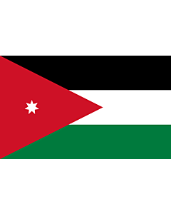 Bandera: Jordania |  bandera paisaje | 1.35m² | 90x150cm 