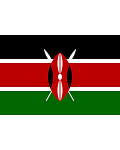 Drapeau: Kenya |  drapeau paysage | 0.06m² | 20x30cm 