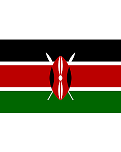 Drapeau: Kenya |  drapeau paysage | 1.35m² | 90x150cm 
