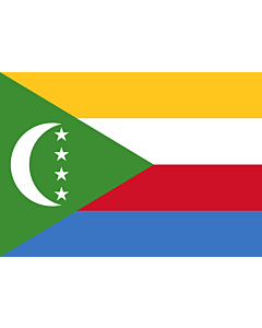 Bandiera: Comore |  bandiera paesaggio | 0.7m² | 70x100cm 