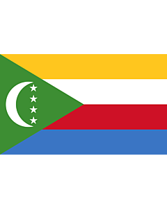 Flag: Comoros |  landscape flag | 1.35m² | 14.5sqft | 90x150cm | 3x5ft 