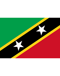 Bandiera: Saint Kitts e Nevis |  bandiera paesaggio | 0.24m² | 40x60cm 
