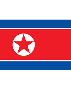 Bandera: Corea del Norte |  bandera paisaje | 0.7m² | 70x100cm 