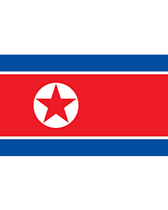 Bandera: Corea del Norte |  bandera paisaje | 1.35m² | 90x150cm 