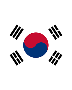 Flag: Korea (Republic) (South Korea) |  landscape flag | 0.7m² | 7.5sqft | 70x100cm | 2x3ft 