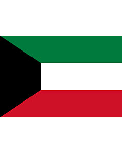 Drapeau: Koweït |  drapeau paysage | 3.375m² | 150x225cm 