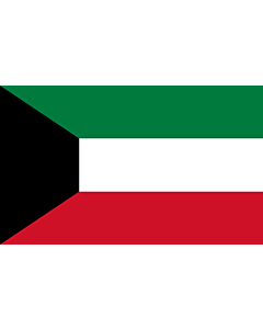 Bandera: Kuwait |  bandera paisaje | 1.35m² | 90x150cm 