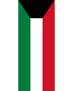 Bandera: Bandera vertical con potencia Kuwait |  bandera vertical | 3.5m² | 300x120cm 