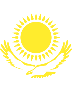 Flag: Republic of Kazakhstan |  landscape flag | 2.16m² | 23sqft | 140x150cm | 55x60inch 
