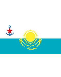 Bandiera: Naval Ensign of Kazakhstan |  bandiera paesaggio | 2.16m² | 100x200cm 