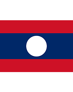 Flag: Lao People's Democratic Republic |  landscape flag | 0.7m² | 7.5sqft | 70x100cm | 2x3ft 