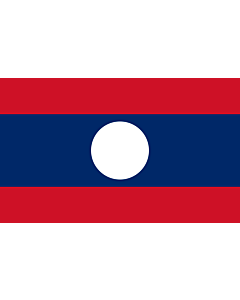 Flag: Lao People's Democratic Republic |  landscape flag | 6.7m² | 72sqft | 200x335cm | 6x11ft 