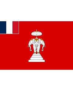Flag: French Laos between 1893 - 1952 |  landscape flag | 2.16m² | 23sqft | 120x180cm | 4x6ft 