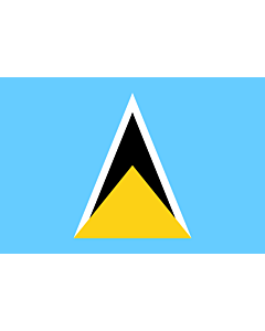 Flag: Saint Lucia |  landscape flag | 0.24m² | 2.5sqft | 40x60cm | 1.3x2foot 