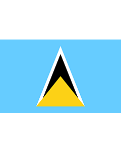Flag: Saint Lucia |  landscape flag | 3.75m² | 40sqft | 150x250cm | 5x8ft 