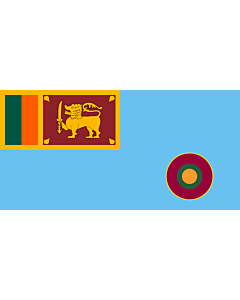 Flagge: Large Ensign of the Sri Lanka Air Force  |  Querformat Fahne | 1.35m² | 80x160cm 