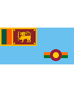 Flagge: XL Ensign of the Sri Lanka Air Force 1971-2010  |  Querformat Fahne | 2.16m² | 100x200cm 