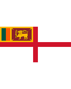 Flagge: Large Naval Ensign of the Royal Ceylon Navy  |  Querformat Fahne | 1.35m² | 80x160cm 