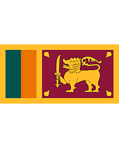 Flag: Sri Lanka |  landscape flag | 2.16m² | 23sqft | 100x200cm | 40x80inch 